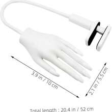 Acrylic Nail Practice Hand - Silicone Nail Practice Hand, Upgraded Version With Nail Plates That Never Fall Off, Fake Nails Manicure Practice Hand, Flexible Nail Model Hand, Includes 50 Nail Plates. Fingers Won't Break Easily - The Fingers Have A 3.2mm Aluminum Skeleton Inside Connecting The Entire Finger, Allowing The Fingers To Bend At Various Angles. - White - View 5