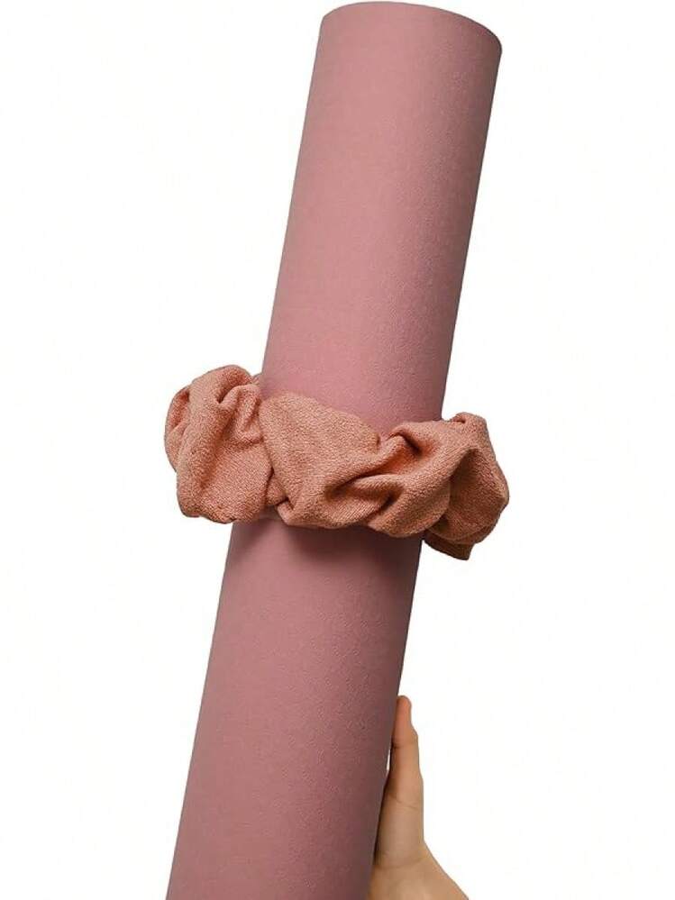 Scrunchie para Esterilla de Yoga - Sostiene tu Esterilla de Yoga con Estilo - Tela Duradera y Elástica - Se Ajusta a Todas las Esterillas de Yoga Estándar (esterilla no incluida) - Rosa - Añade 12