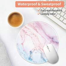 Dumpster On Fire Round Mouse Pad, Pink Cute Funny Mousepad Laptop Gaming, Stitched Non-Slip Rubber Base, Home Office Decor Desk Accessories.87*.87*0.12 In