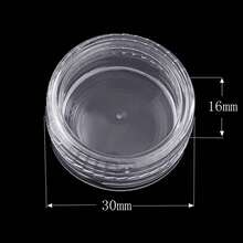 30 Nagelschmuckboxen 3g Glitzer Pailletten Flasche kleine runde Flasche