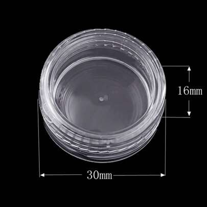 30 Nagelschmuckboxen 3g Glitzer Pailletten Flasche kleine runde Flasche