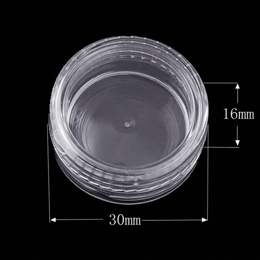 30 Nagelschmuckboxen 3g Glitzer Pailletten Flasche kleine runde Flasche