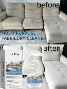 布艺沙发清洁剂 - 适用于客厅沙发的通用型家用织物清洁剂。它能有效分解并去除顽固污渍，使布艺沙发焕然一新。使用方法简单：将清洁剂直接喷洒在污渍上，并确保覆盖污渍区域。 - 彩色 - 查看 2