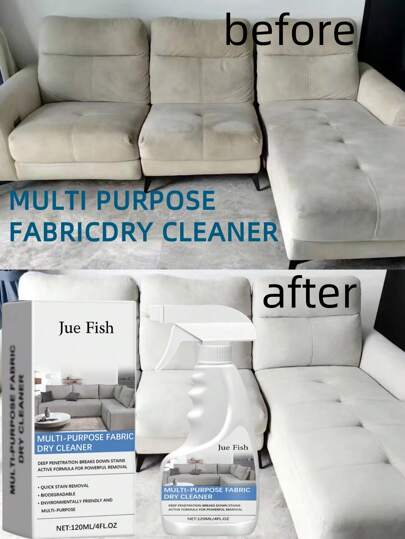 Fabric Sofa Cleaner - A Universal Home Fabric Cleaner For Living Room Sofas. It Can Effectively Decompose And Remove Stubborn Stains, Making Fabric Sofas Look Brand New. The Usage Is Simple: Spray The Cleaner Directly Onto The Stain And Ensure It Covers The Stained Area.