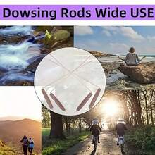 铜质探测棒套装 - 天然胡桃木手柄，黄铜材质，用于探测鬼魂、水灵、灵媒、金银巫术等灵异现象 - 鏽棕色 - 查看 8