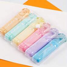 4/6 件装猫爪荧光笔 - 适合青少年和成人的粉彩学习马克笔，不晕染办公用品，考试准备必备品[返校季] - 馬卡龍色 - 查看 7