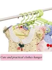 10 szt./zestaw Mini 27x15 cm przenośny wieszak na ubrania dla dzieci/zwierząt, wieszak na ubrania dla małych dzieci, plastikowe wieszaki na ubrania dla dzieci, organizer na ubrania dla dzieci