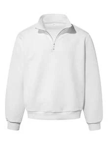 Men's Old Money Textured Jacquard Casual Sports Sweatshirt , Fall