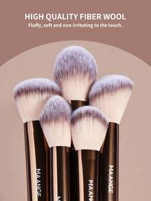 MAANGE 20pcs Professional Soft Aluminum Tube Makeup Brush Set Withtorage Bag,Soft Foundation Brush, Eyeshadow Brush, Eyebrow Brush, Blending Brush,Highlight Brush, Makeup Brush For Powder Liquid Cream,For Daily Use And Travel,Makeup Accessories Gifts For Friends ﻿ ﻿ ﻿ ﻿ - 20支化妝刷+收納包 咖色 - 查看 4
