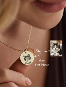 Collana con piastra rotonda