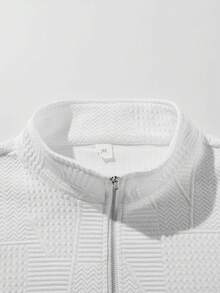 Men's Old Money Textured Jacquard Casual Sports Sweatshirt , Fall