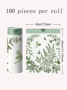 家用加厚抽绳垃圾袋,每卷100个,抽绳设计 - 大号聚乙烯垃圾袋,适用于厨房和浴室,高品质花卉图案,优质易撕便携式垃圾袋,新材料,轻便耐用,适合家庭使用,春节/母亲节/情人节/节日派对用品。 - 彩色 - 查看 11