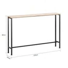 SoBuy FSB19-XL-N Vintage Console Table Metal Hallway Table Decorative Table Sideboard Side Table W X H X D Approx: 120 X 80 X 20 Cm - Khaki - View 3