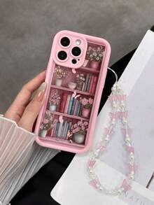 1个复古花卉书架手机壳，带蝴蝶手链，兼容苹果16/15/14/13 Pro Max X XR、三星Galaxy S25/S24/S23 Ultra Plus、摩托罗拉、Note系列手机。 - 粉色 - 查看 4