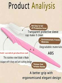 80/60/50/40/30/12pcs Multifunctional Portable Eyebrow Trimmer, Multi-Function Hair Removal Tool, Trimming And Shaping Shaver With Dust-Proof Protective Design Cover, Suitable For Men And Women Facial Hair Removal