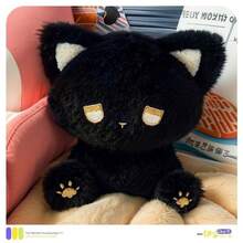 1 件可爱 Emo 猫毛绒玩具，可爱的泰迪熊毛绒动物雕像，沙发/床装饰，生日/圣诞节/万圣节礼物，完美礼物