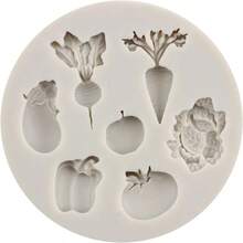 Silicone Fruits Vegetables Mold For Cake Decorating Cupcake Topper Gum Paste Polymer Clay Set Of 3