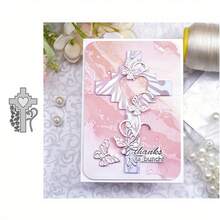 New Butterfly, Sunflower, Heart, Floral Cross Metal Cutting Molds, Suitable For Background Decoration, Greeting Cards, Scrapbook DIY Production, Handmade Creation