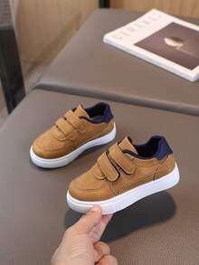 1 Pair Kids Shoes, New Spring/Autumn Boys Sports Shoes Girls Casual Sneakers, Soft Sole Toddler Shoes - Brown - View 1