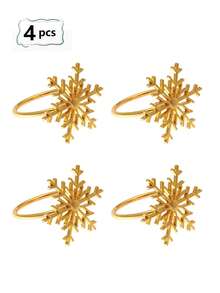 1 Stück/4 Stücke Luxus Gold Schneeflocke/Weizen Servietten Ringe, Party Tischgeschirr Serviettenhalter