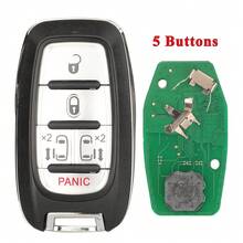 适用于克莱斯勒 Pacifica 2017 款+ Voyager 2020 款+ 的 3/4/5/6/7BTN 近距离智能遥控汽车钥匙扣 M3N-97395900 68217832AC 433Mhz 4A 芯片 - 多款式 - 查看 9