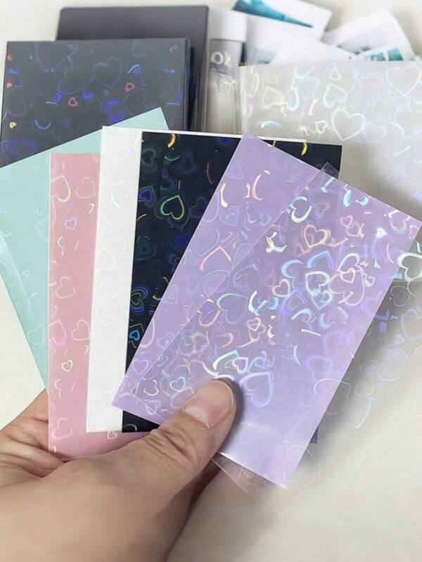 50/150 张 61X91 毫米心形卡套，运动卡保护套，适合收藏卡、棒球卡、运动卡、游戏卡、照片卡 - 完美洗牌