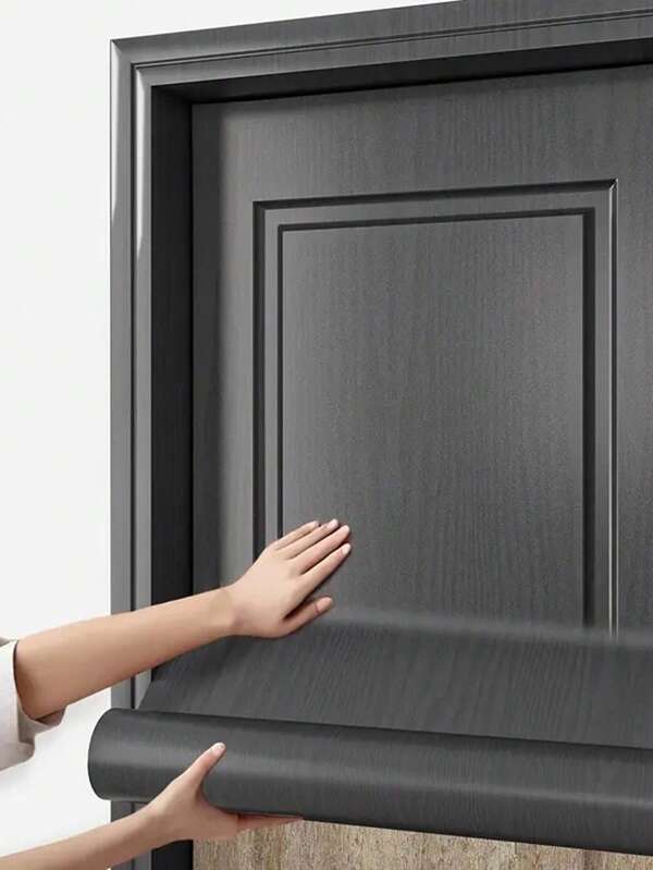 1 rouleau de papier contact imitation bois noir, papier peint adhésif amovible imitation bois, pour renouveler les armoires, les tables, les chaises, les fonds de pièce