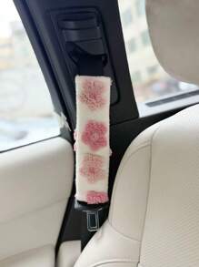 Plush Flower Car Seat Belt Shoulder Pads, Soft & Breathable Safety Belt Protector,Car Accessories Women - one-size - View 5