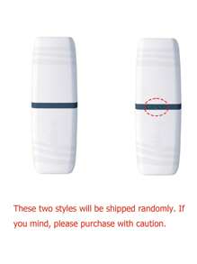 1pc Blue And Pink Gradient Glitter Heart Initials A-Z White Portable Toothbrush Case, Keep Your Toothbrush Clean And Safe On The Go!Travel Toothbrush Holder, Portable Toothbrush Cup Cover