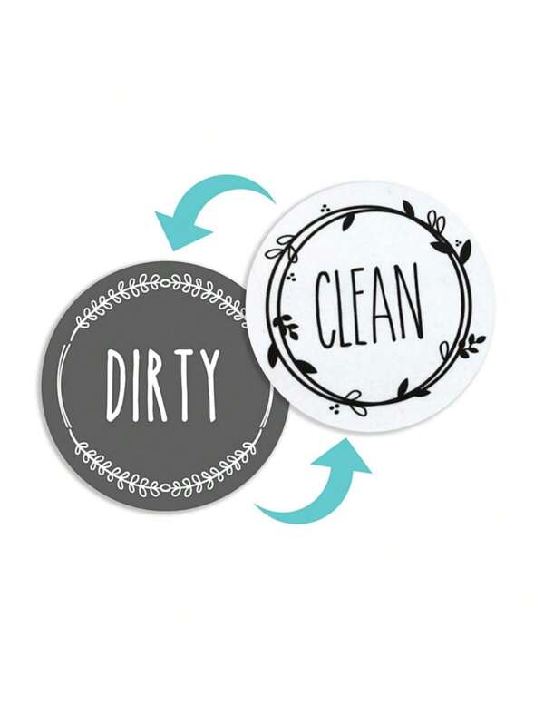 1pc Dishwasher Magnet Clean Dirty Sign, Universal Double-Sided Clean Dirty Magnet For Dishwasher, Refrigerator Or Washing Machine, Strong Magnetic No Scratches