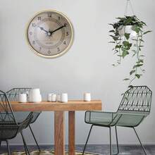 Diameter 90mm Gold Frame Wall Hanging Thermometer Alarm Clock Hygrometer Thermometer Barometer For Laboratories