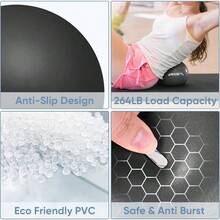 APEXUP Yoga & Pilates Ball - Anti Slip Heavy Duty Gym Ball For Fitness, Balance & Core Workout