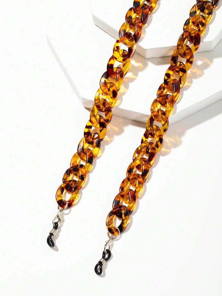 1pc Multi-Color Acrylic Eyeglasses Chain, Candy Color Women Fashion Glasses Strap, Eyeglasses Lanyard, Non-Slip Unisex Eyewear Chain, Gift For Friends And Family - Multicolor - View 4