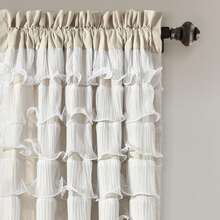 Lush Decor Avery Window Curtain Panels White 54x63+2 Set Halloween-Fall Decor-Room Decor - 中性的 - 查看 3