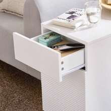 Storage Cabinet Side Cabinet Sofa Side Table End Table White W70 X D35 X H60cm FBT135-W - White - View 6