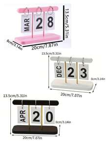 1pc Nordic Style Luxury Flip Page Calendar Desktop Organizer, Home Decor For Living Room, Entryway, Office, Bookshelf Back To School