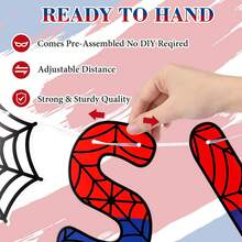 1Set,Spider Theme 3rd Birthday DIY String Banner, Swinging Into 3 Banner, Ghost Spider 3rd Birthday Decorations Party Supplies, Third Decor For 3 Year Old