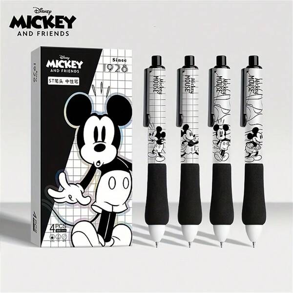 Disney Disney Mickey Wolken Gel Stift Schwarz Klick Pinselspitze Weich Gel 0,5mm Schnell-Trocknend Stift