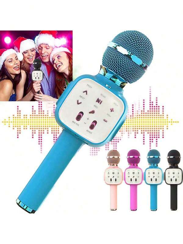 Wireless Bluetooth Karaoke Microphone With Speaker – Portable All-In-One Singing Mic For Home Parties, Entertainment & Gifts