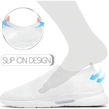 Mens Slip On Shoes Tennis Sports Sneakers Lightweight Casual Dress Summer Beach Slippers-2025 - 黑色 - 查看 5