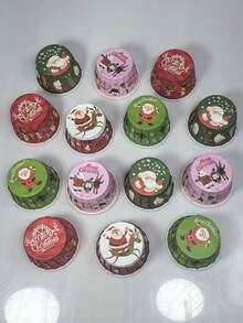 50 Stück/100 Stück zufälliger Stil Weihnachts-Cupcake-Förmchen, fettdichte Backförmchen geeignet für Weihnachten, Halloween, Valentinstag, Muttertag, Geburtstage und Hochzeitsfeiern Weihnachten Weihnachtsdekoration Weihnachtspyjamas Weihnachtsgeschenke Weihnachtsdeko
