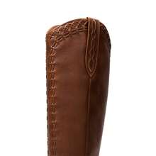 Women's Western Boots Pull On Zipper Chunky Heel Pointed Toe Outdoor Cowgirl Cowboy Knee High Boots - 棕色 - 查看 6