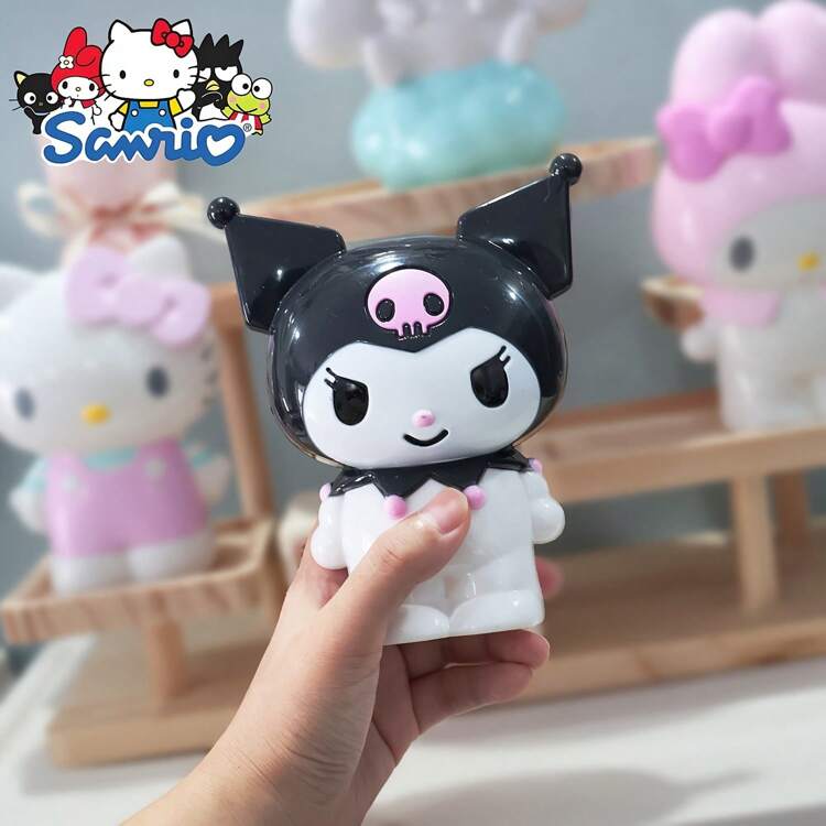 Sanrio 1개 쿠로미 & 시나몬롤 다기능 수납 정리대 - 애니메이션 팬 데스크탑 펜 홀더, 화장품 브러시 정리대, 귀여운 카툰 디자인, 가정, 사무실 & 뷰티 스테이션에 이상적, 휴일 & 특별한 날 선물로 완벽