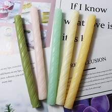 2pcs Drip-Free Threaded Cone Bar Candle, Unscented, Spiral Candle, Smokeless Dinner Candle, 10 Inch Long Lasting Burning For Home Decoration Christmas Gifts