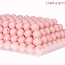 42Pcs Silicone Beads 12/15MM Round Bead For Jewelry Making To Make Bracelets DIY Keychain Necklace Jewelry Accessories And Round Silicone Beads For Pens