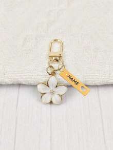 1PC Customized Metal Sakura Flower Keychain, Personalized Stainless Steel Key Chain Ring,Engraved, Fashion ,Vintage,Contracted,Stylish,Fall Fashion,Unisex,Lightweight And Graceful Sakura Design With Tag Accessory, Suitable For Bag, Car Keys, Couple & Holiday Gifts,Delicate Romance,All-Purpose,Large Capacity,Versatile,Multifunction,Colorful,Cute,Adorable,Contracted,Funny,Kawaii,Y2K,Minimalist,Commuting,Business Casual,Basics,Custom,Personalized,Unique,Customized,Ideal Gifts For Him,Ideal Gifts For Her,Her,Family,Friends,Girlfriend,For Anniversaries,For Birthdays,For Holiday/ Vacation,For Outdoors/Outings/Travel/Hiking/Stadium/Sports/Climbing,For Business/Commute/Work/Office,Customized Bag Accessories,Car Keychain, Keyring,New Year Glamour - Multicolor - View 6