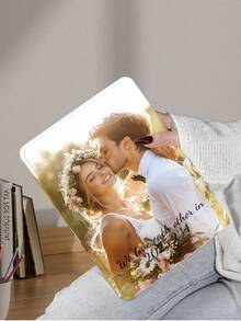 1pc Customized Family, Couple, Parent, Child, Pet, Friend, Etc. Photo, Name, Text Printed Shockproof White Tablet Protective Case Compatible With IPad Air 11-In.(M2)-2024/IPad Air 13-In.(M2)-2024/IPad Pro11-In.(M4)-2024/IPad Pro13-In.(M4)-2024/IPad Pro 12.9 (2017) And Other Models - White - View 4