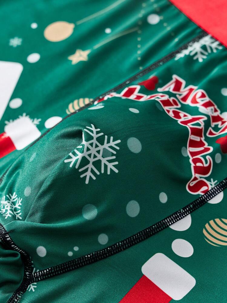 HIALEGION 3pcs Christmas Digital Print Comfortable Boxer Briefs - Multicolor - View 6