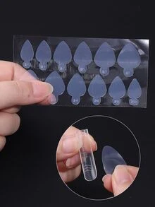 6 件法式延长指甲双形态法式贴纸可重复使用硅胶指甲模具法式线条指甲导板延长凝胶指甲修甲延长工具配件沙龙 DIY 美甲用品