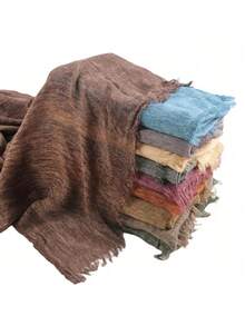 Crinkle Textured Rayon Wrinkle Hijab Scarves Crepe Long Hijab For Lady Rayon Wrinkle Hijab Women Scarf For Dress